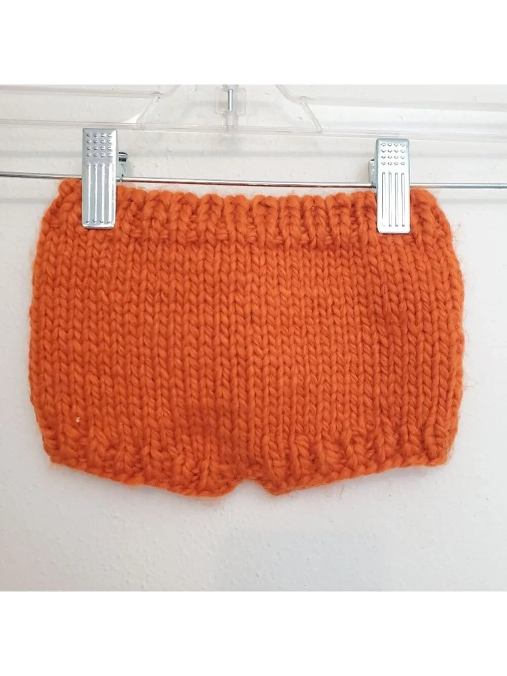 So'Dorable knit fox diaper cover, orange